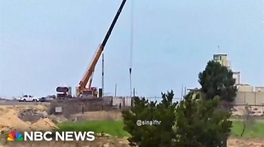 Video and satellite photos appear to show new Egyptian construction near the Gaza border